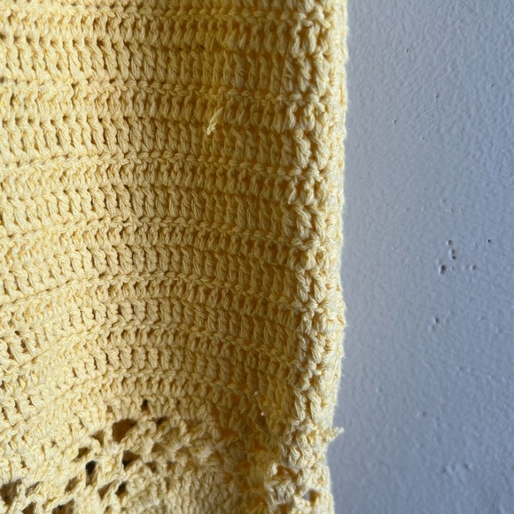 Spell & The Gypsy Let The Sunshine In Crochet Mini Dress Yellow Small - Picture 16 of 16